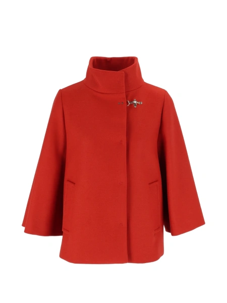 Geaca Oversize Fay rosie din lana si casmir