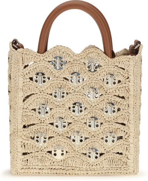 Geanta de mana 1969 Disc raffia Top-Handle Bag
