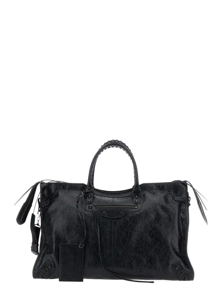 Geanta de mana Balenciaga neagra din piele 'Le City Travel'