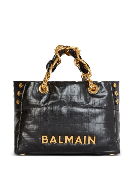 Geanta de mana Balmain 1945 neagra din piele