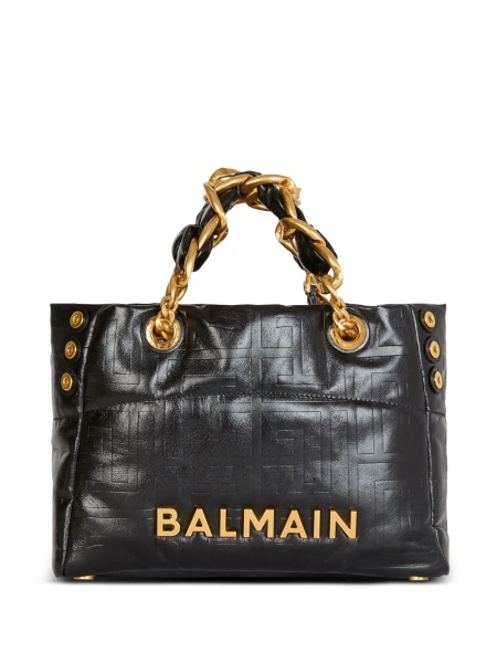 Geanta de mana Balmain 1945 neagra din piele