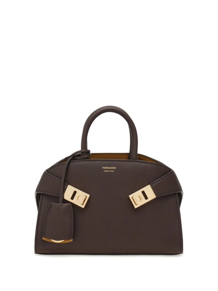 Geanta de mana Ferragamo maro din piele