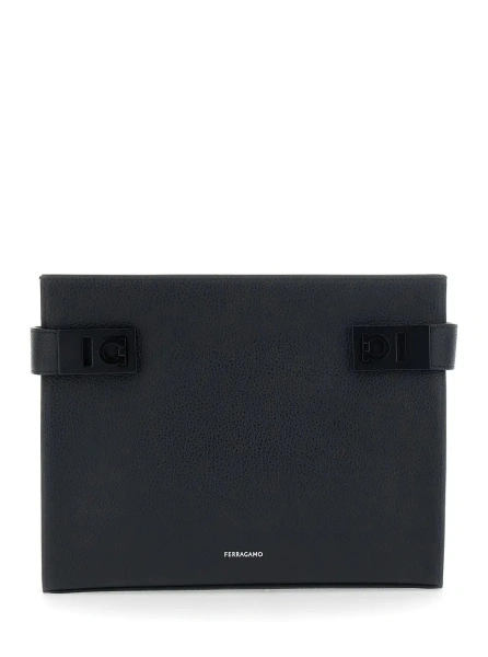 Geanta de mana Ferragamo neagra din piele