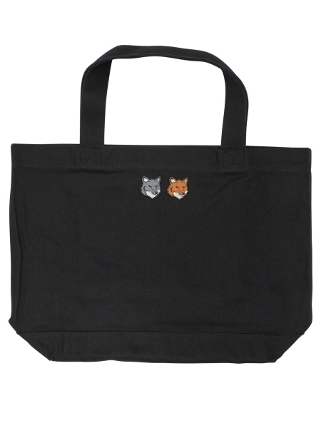 Geanta de mana MAISON KITSUNÉ "Double Fox Head" Large Handbag