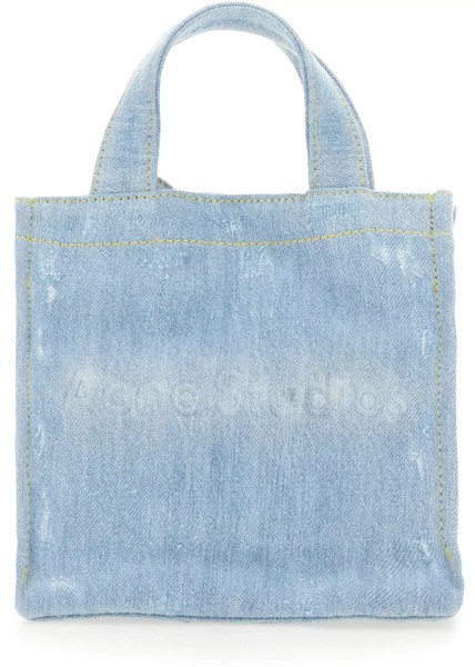 Geanta de mana Mini Denim Shopper Bag With Logo