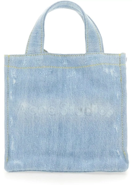 Geanta de mana Mini Denim Shopper Bag With Logo