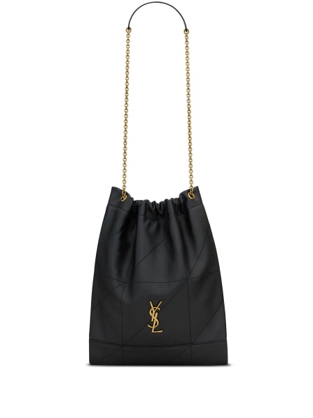 Geanta de mana Saint Laurent neagra din alama si piele