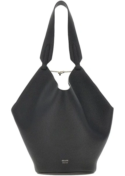 Geanta de mana Small leather 'Lotus' tote bag