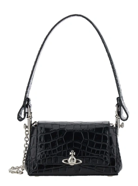 Geanta de mana Vivienne Westwood neagra din piele 'Hazel'