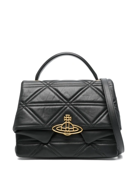 Geanta de mana Vivienne Westwood neagra din piele