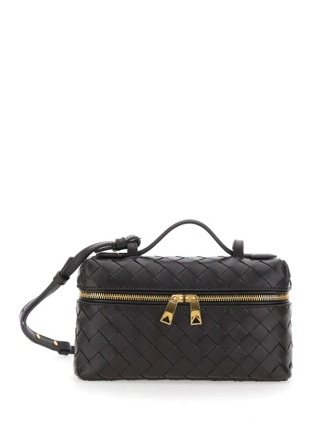 Geanta de umar Bottega Veneta maro din piele 'Bang Bang'