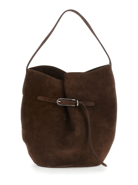 Geanta de umar Brown Crossbody bag with adjustable strap in Suede for Women