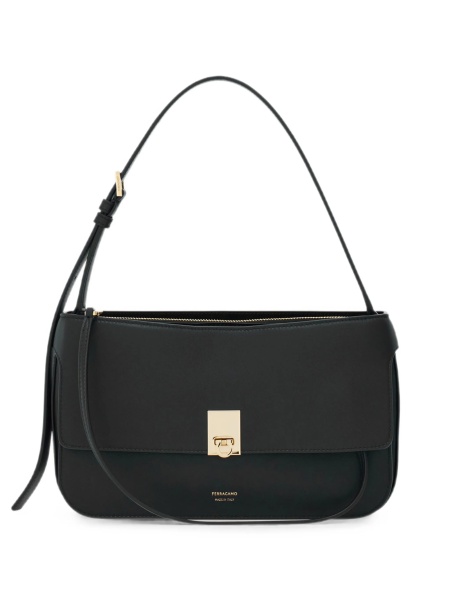 Geanta de umar Ferragamo neagra din piele