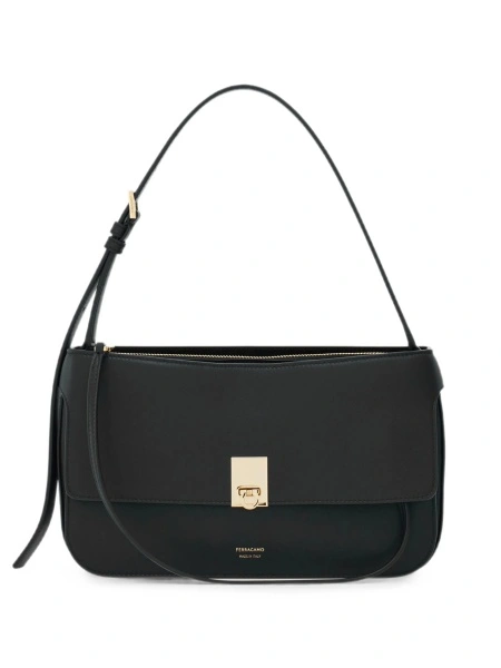 Geanta de umar Ferragamo neagra din piele