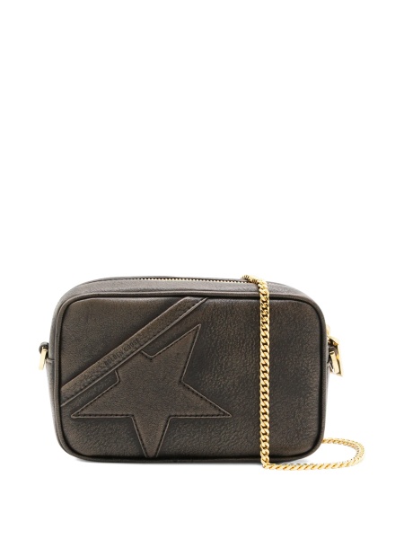 Geanta de umar Golden Goose maro din piele