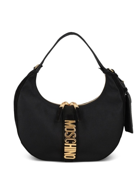 Geanta de umar Moschino neagra din material textil