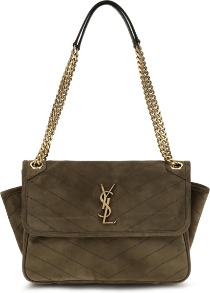 Geanta de umar Niki Tripouch suede Shoulder Bag