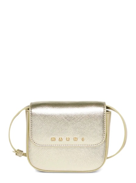 Geanta de umar 'Punk' Metallic Crossbody bag with logo lettering on the front in Ecoleather Girl