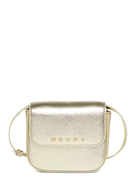 Geanta de umar 'Punk' Metallic Crossbody bag with logo lettering on the front in Ecoleather Girl