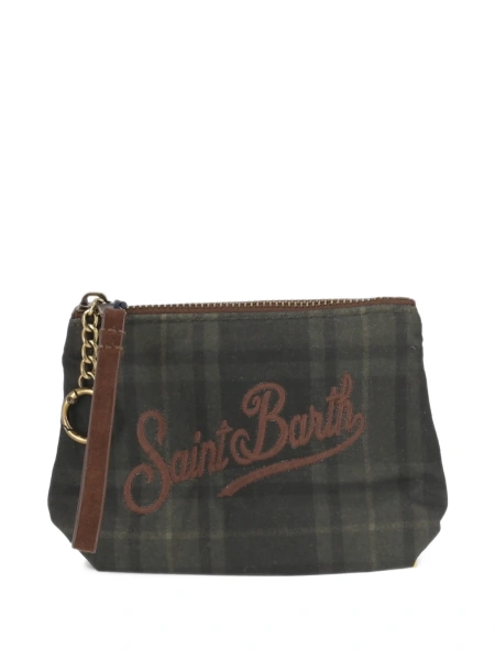 Geanta plic Mc2 Saint Barth verde din bumbac