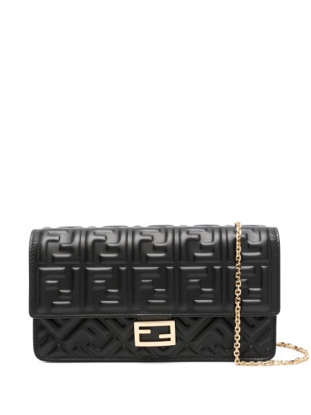 Geanta tip postas Fendi neagra din piele