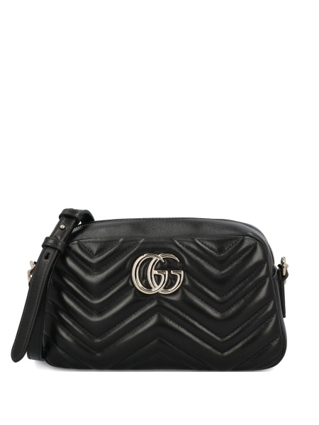 Geanta tip postas Gucci gg marmont neagra din piele