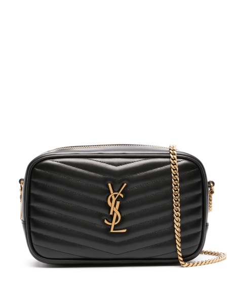 Geanta tip postas Saint Laurent Lou neagra din piele
