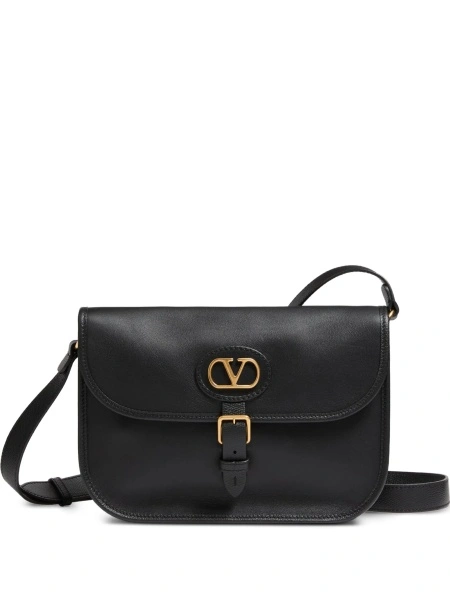 Geanta tip postas Valentino Garavani neagra din piele