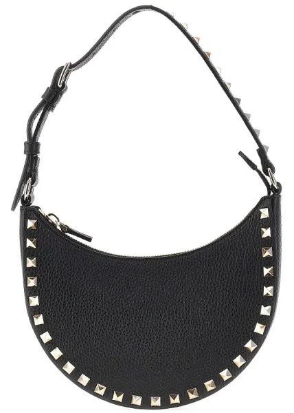 Genti Grain leather mini 'Rockstud' hobo bag