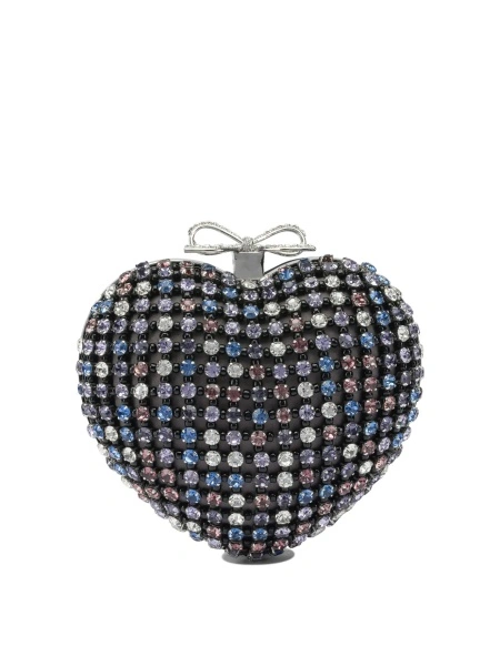 Genti Heart clutch with crystals