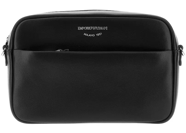 Genti Leather camera bag with logo