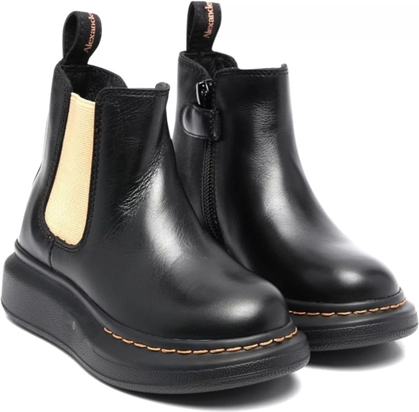 Ghete Ankle Boot With Contrasting Elastic On The Side