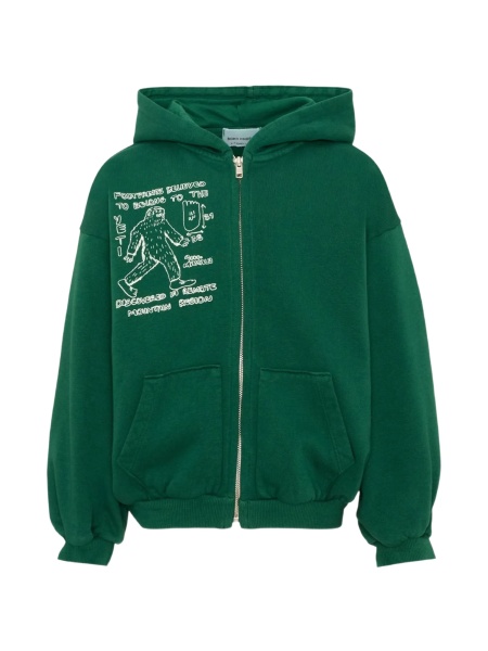Hanorac Bobo Choses verde din bumbac reciclat si bumbac organic