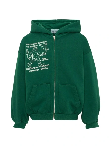 Hanorac Bobo Choses verde din bumbac reciclat si bumbac organic
