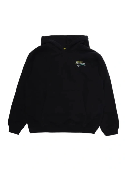 Hanorac Off-White negru din bumbac