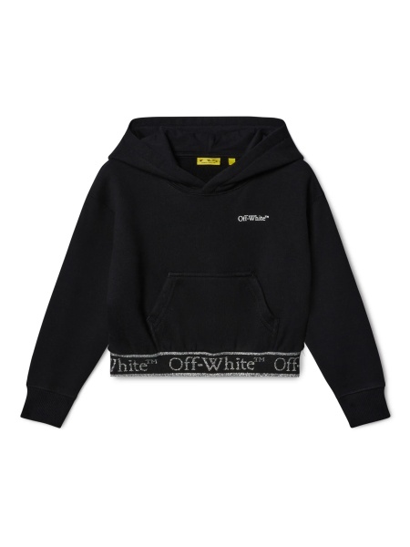Hanorac Off-White negru din polyester si elastan