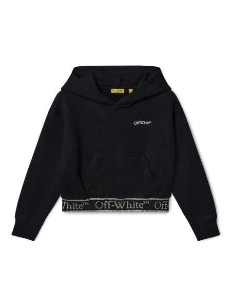 Hanorac Off-White negru din polyester si elastan