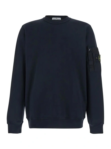 Hanorac Stone Island albastru din bumbac