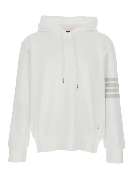 Hanorac Thom Browne alb din bumbac