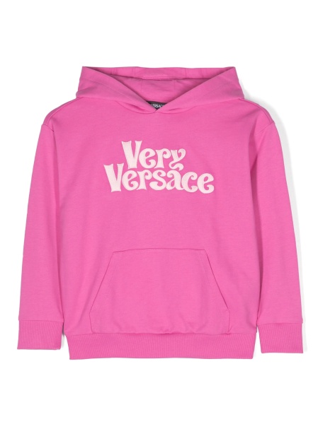 Hanorac Versace roz din bumbac si polyester