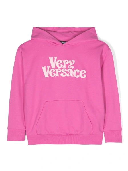 Hanorac Versace roz din bumbac si polyester