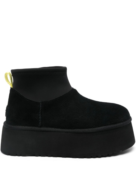 Incaltaminte UGG neagra din piele intoarsa si material textil