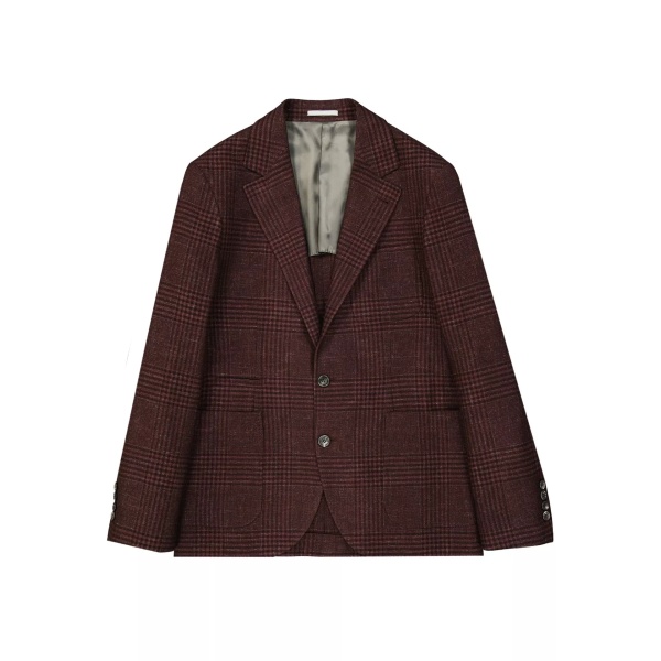 Jacheta Brunello Cucinelli Tartan Wool Jacket