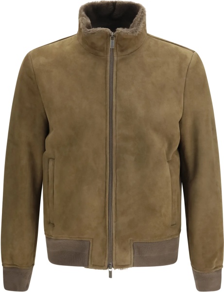 Jacheta High-neck Suede Jacket