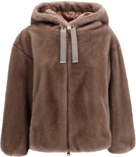 Jacheta Hooded Jacket in eco-fur