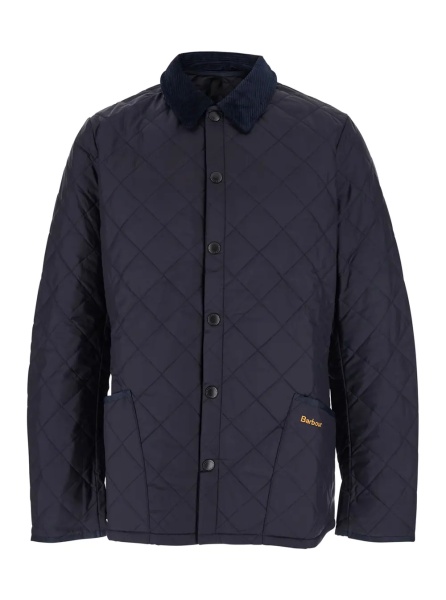 Jacheta Jacket 'Heritage Liddesdale' with Classic Ribbed Collar and Logo Lettering on the Front in Tech Fabric Blue Men