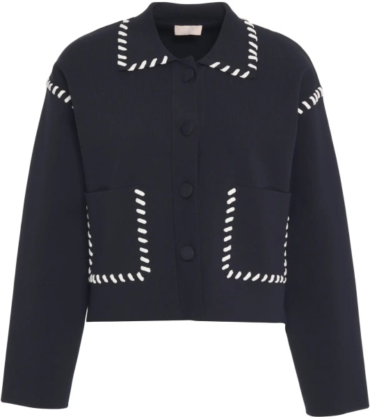 Jacheta Jacket with decorative stitching