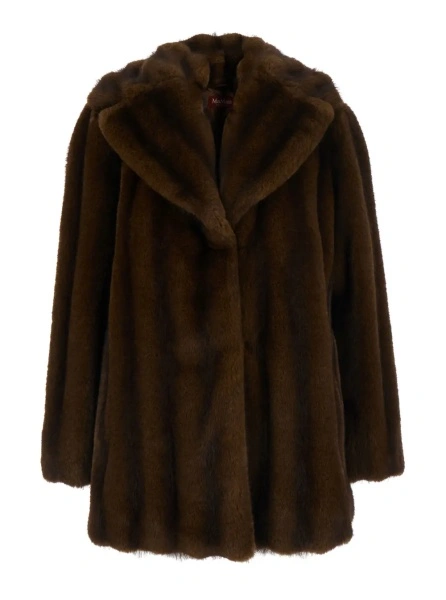 Jacheta MSTNEO Jacket with high collar and long sleeves in Tech Fabric brown woman