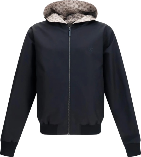 Jacheta Reversible zip Jacket in cotton