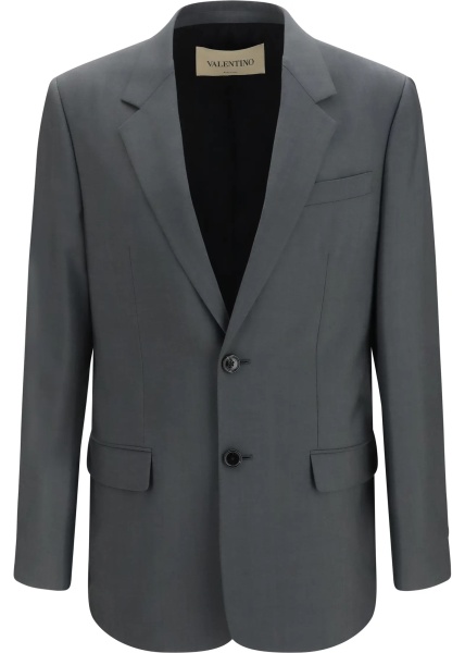Jacheta Single-breasted wool and mohair Jacket